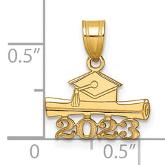 14K 2023 Graduation Cap and Diploma Charm