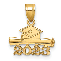 14K 2023 Graduation Cap and Diploma Charm