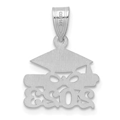 14K White Gold Graduation Cap and Diploma 2023 Charm