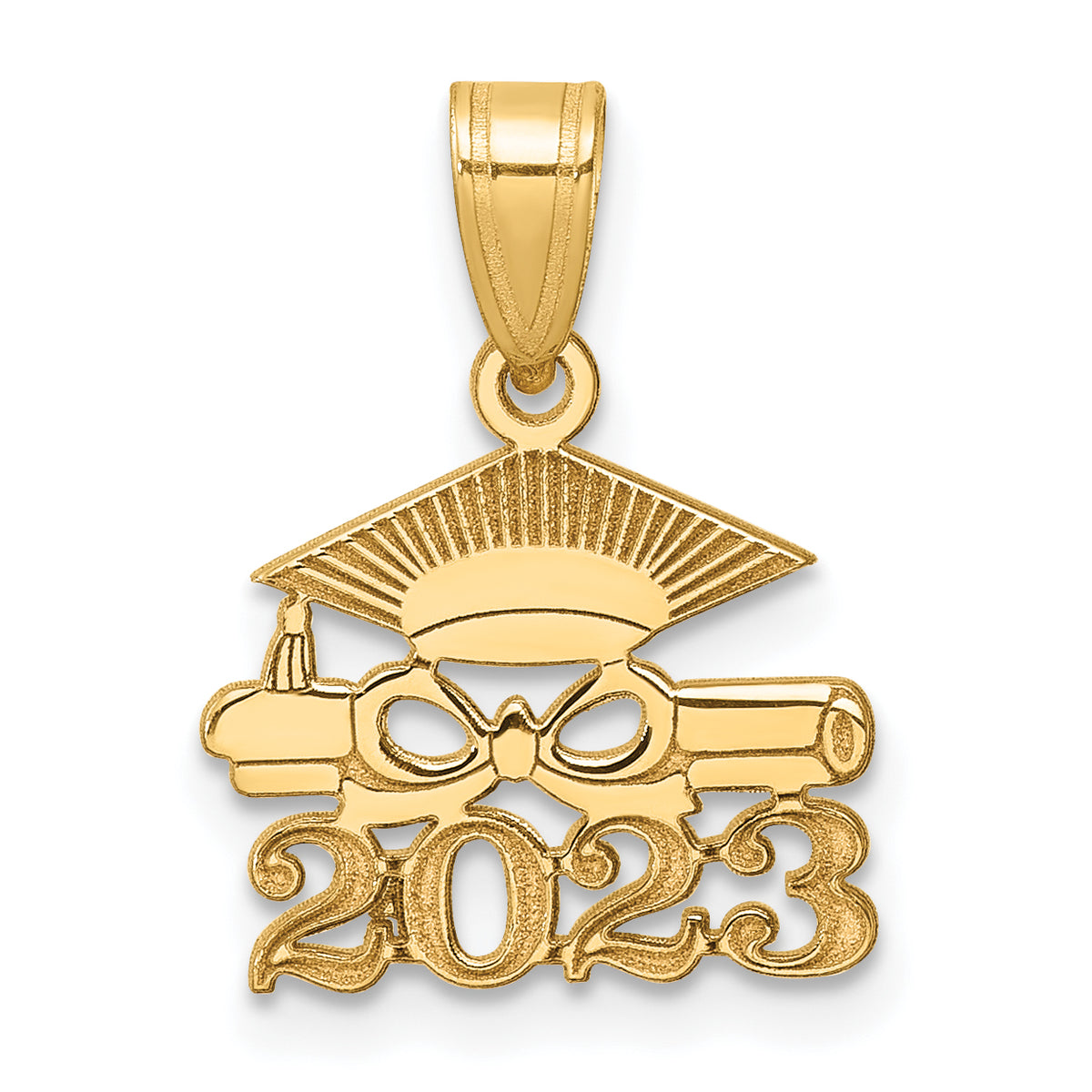 14K Graduation Cap and Diploma 2023 Charm