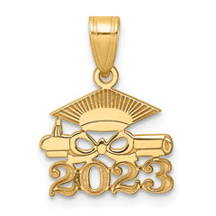 14K Graduation Cap and Diploma 2023 Charm