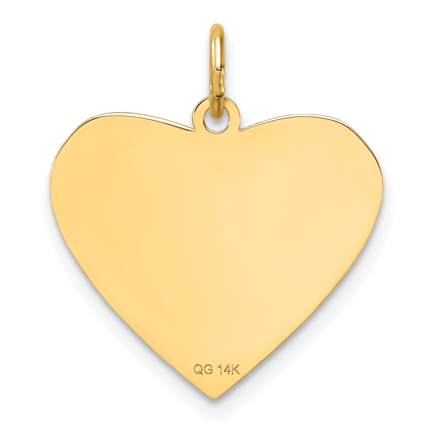 14k Polished Class of 2024 Heart Charm