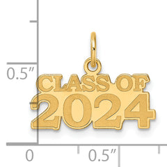 14k Polished CLASS OF 2024 Charm