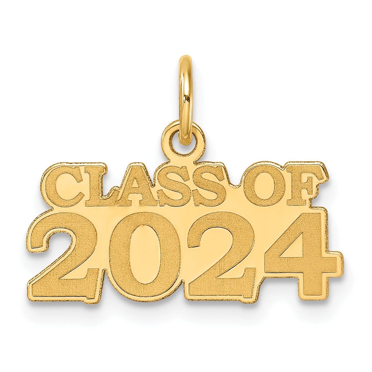 14k Polished CLASS OF 2024 Charm