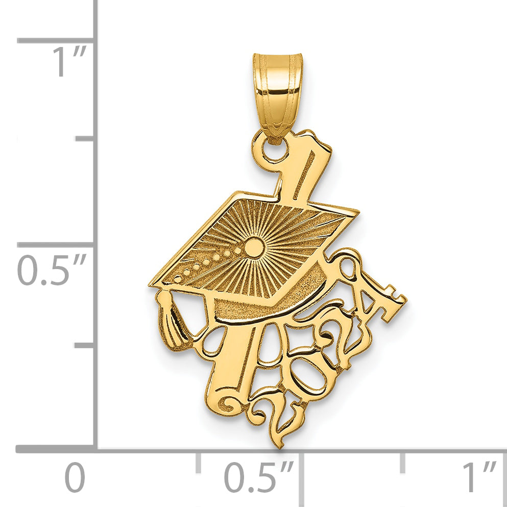 14K Graduation Cap and Slanted Diploma 2024 Charm