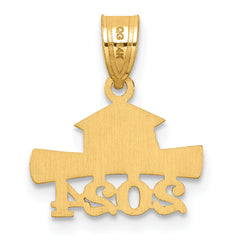 14K 2024 Graduation Cap and Diploma Charm