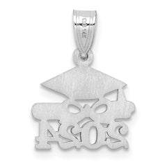 14K White Gold Graduation Cap and Diploma 2024 Charm