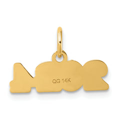 14k Polished and Satin Horizontal 2024 Charm