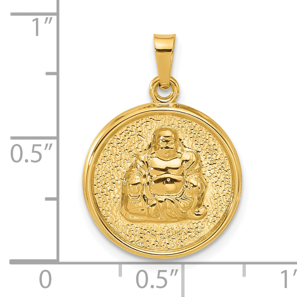 14K Hollow Buddha Charm