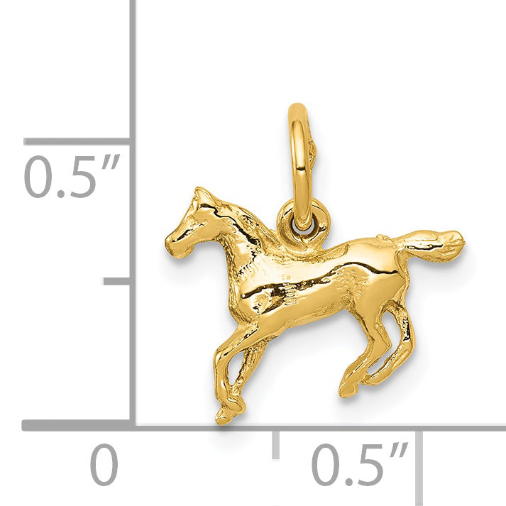 14K Polished Horse Charm