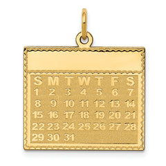 14k Sunday the First Day Calendar Pendant