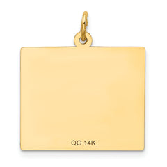 14K Monday the First Day Calendar Pendant