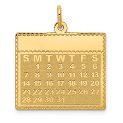 14k Monday the First Day Calendar Pendant