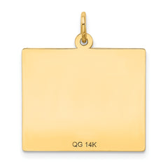 14K Wednesday the First Day Calendar Pendant