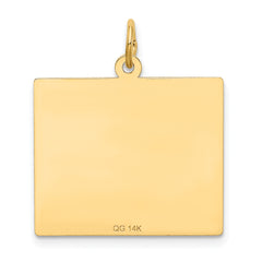 14K Saturday the First Day Calendar Pendant