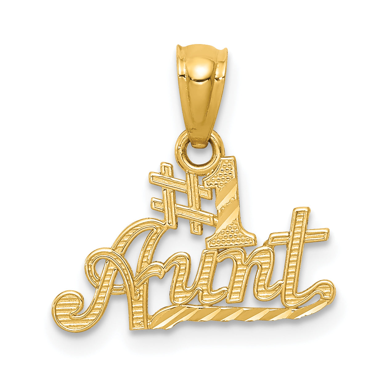 14k #1 AUNT Pendant