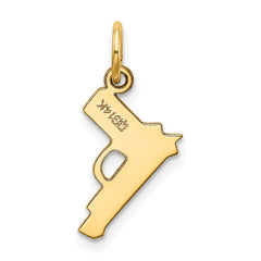 14K Pistol Charm