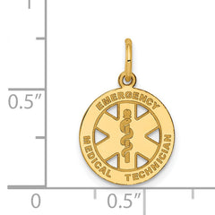 14K Small EMT Medical Charm