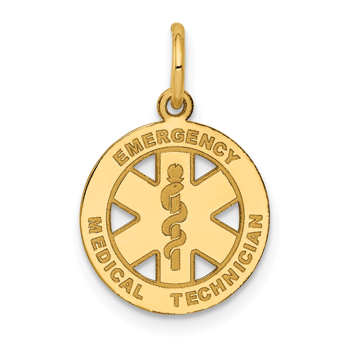 14k Small EMT Medical Charm