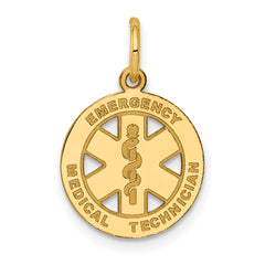 14k Small EMT Medical Charm