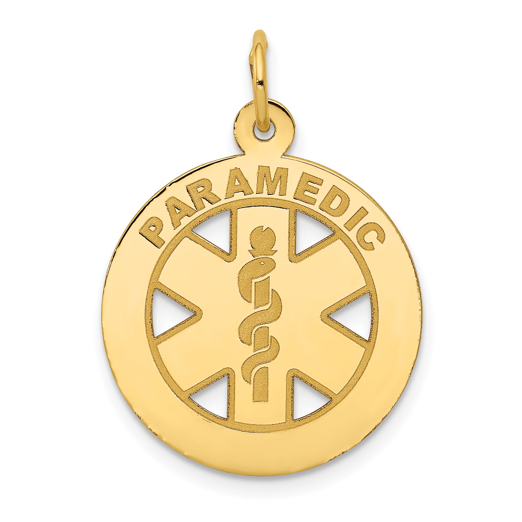 14k Medium PARAMEDIC Medical Pendant