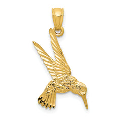 14k Hummingbird Pendant