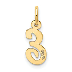 14K Small Script Initial E Charm