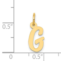 14K Small Script Initial G Charm