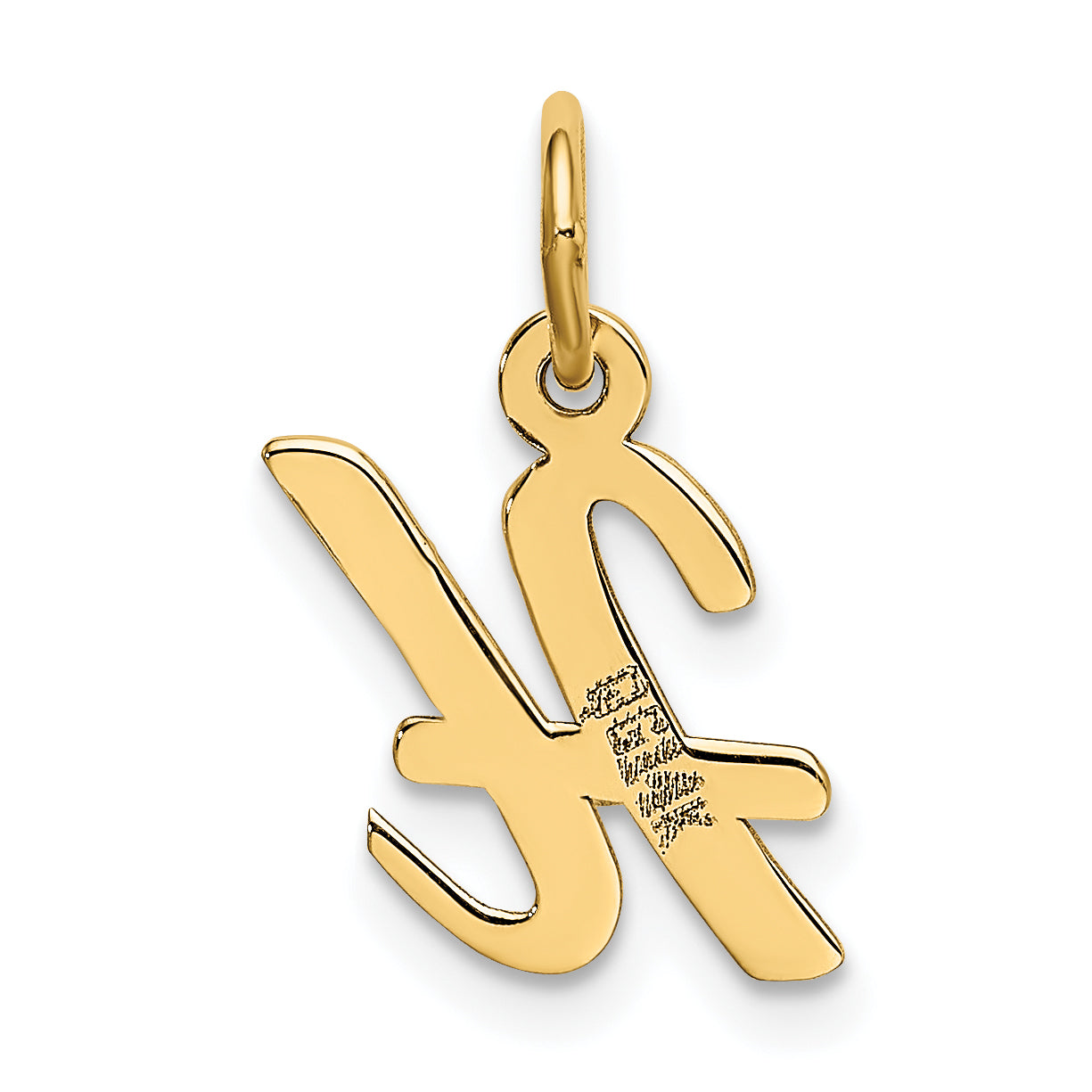 14K Small Script Initial H Charm