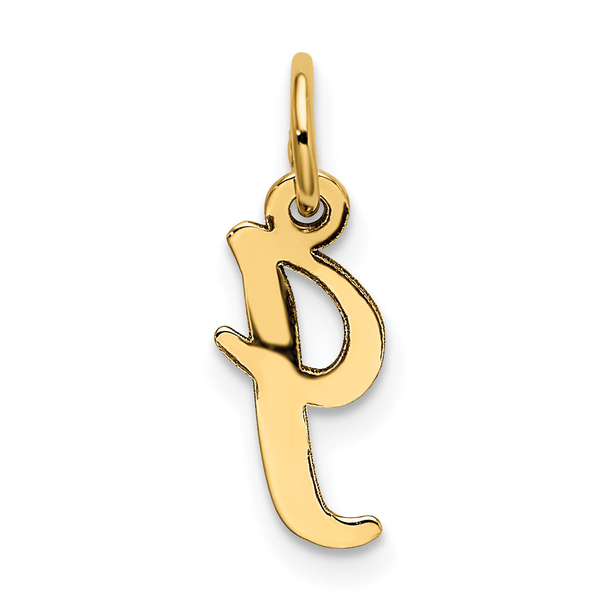 14K Small Script Initial I Charm