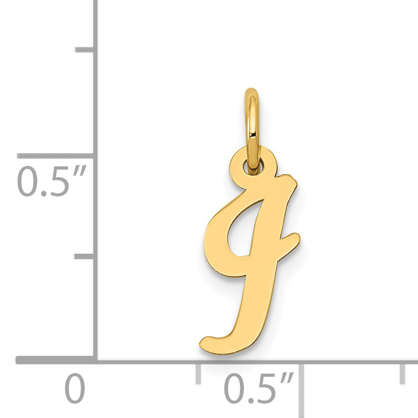 14K Small Script Initial I Charm