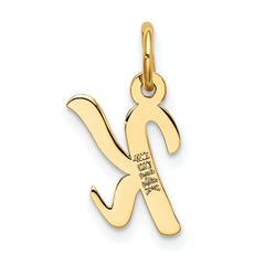 14K Small Script Initial K Charm