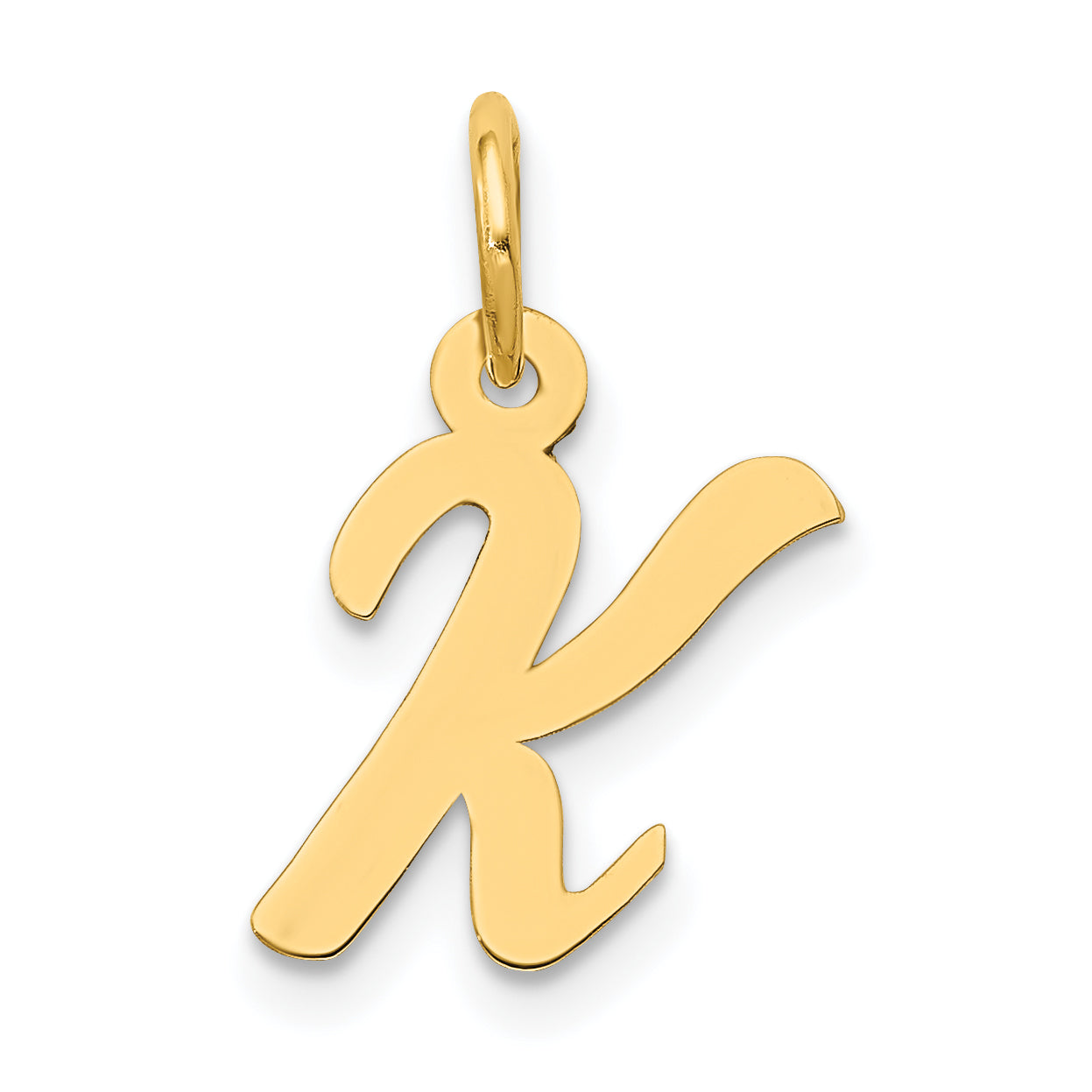 14k Small Script Letter K Initial Charm