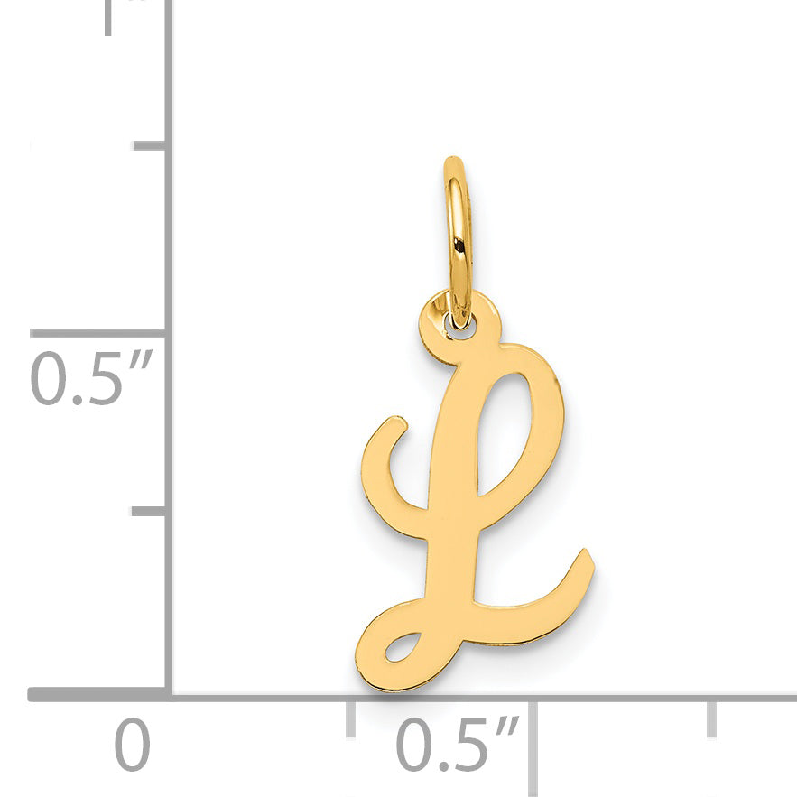 14K Small Script Initial L Charm