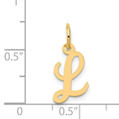 14K Small Script Initial L Charm