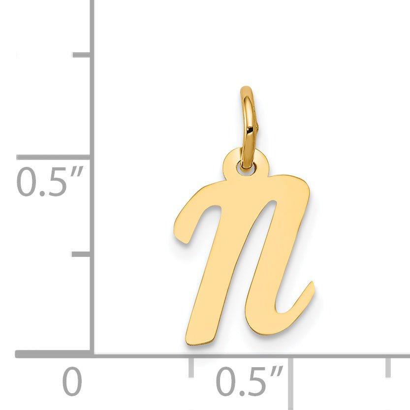 14K Small Script Initial N Charm