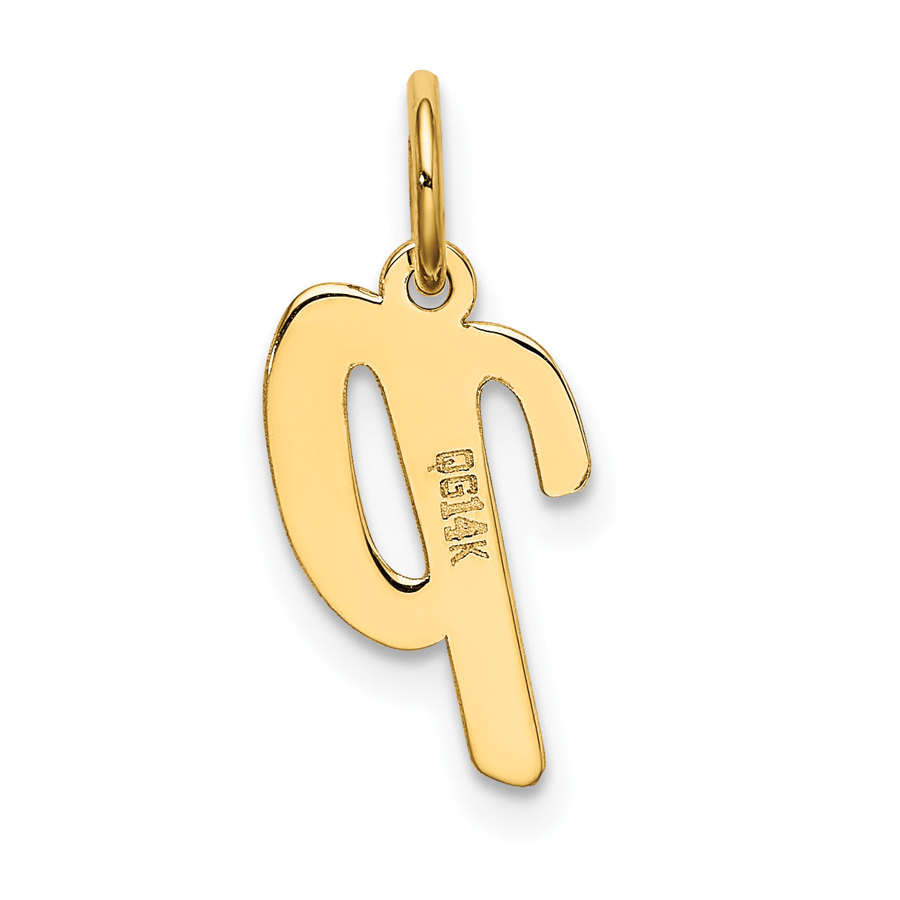 14K Small Script Initial P Charm