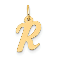 14k Small Script Letter R Initial Charm