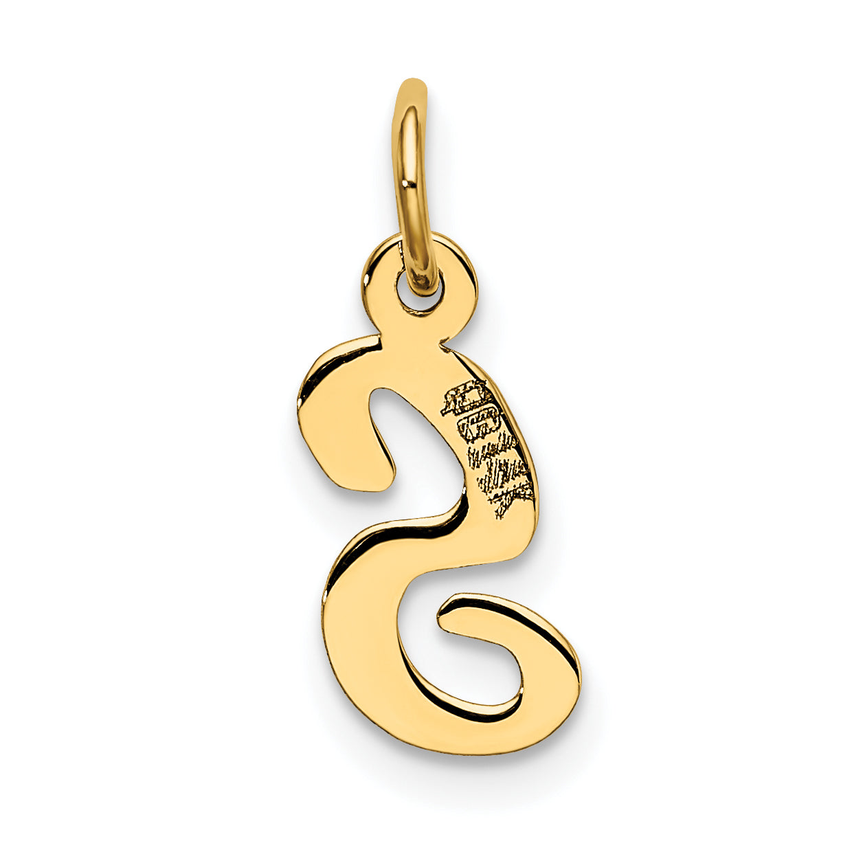 14K Small Script Initial S Charm