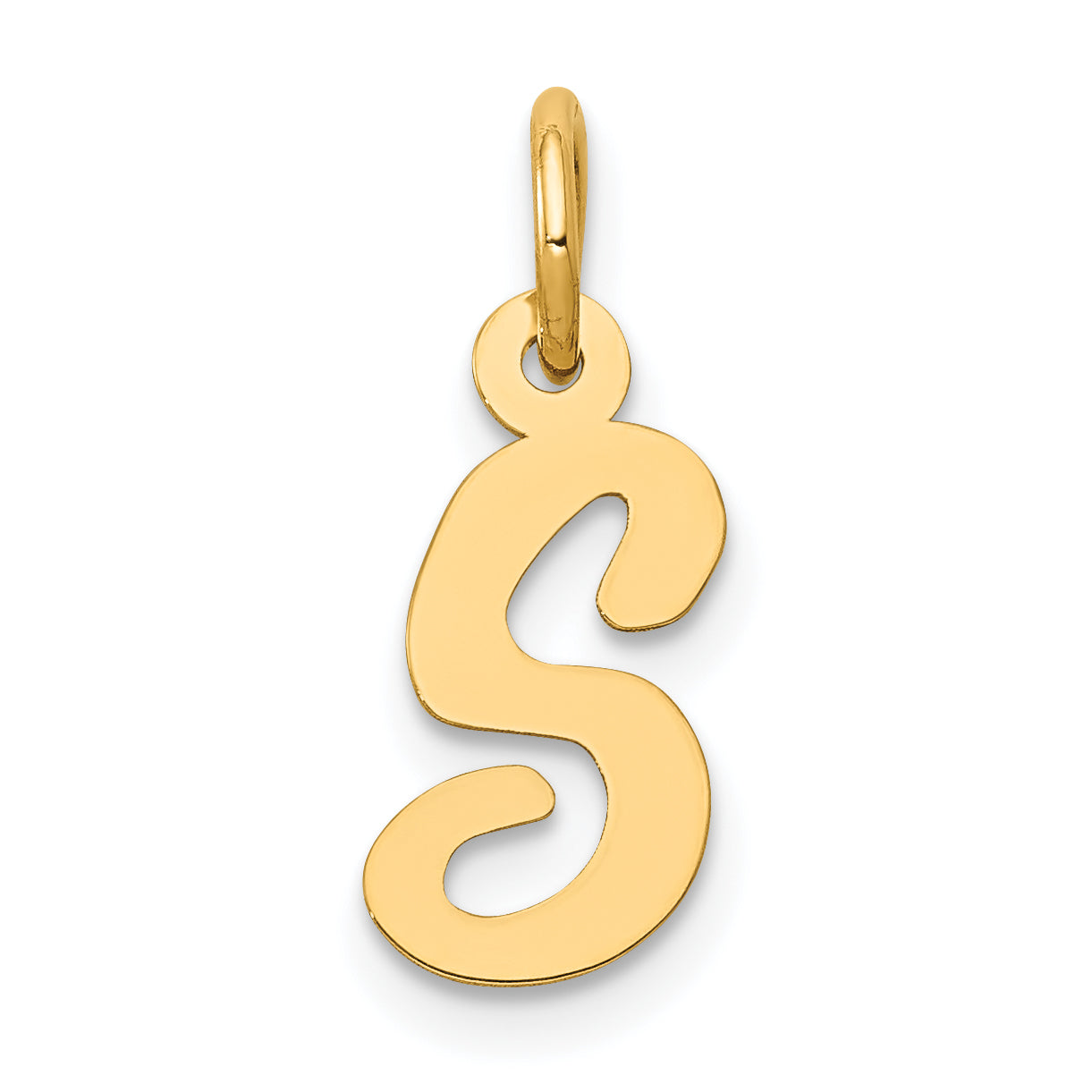 14k Small Script Letter S Initial Charm