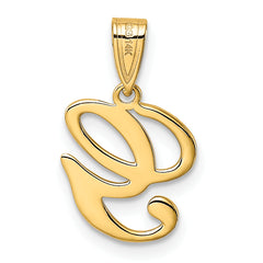 14KY Script Letter G Initial Pendant