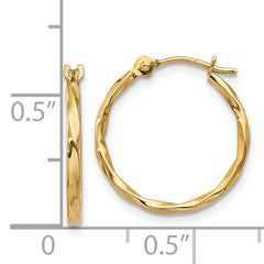 14k Twist Hoop Earrings