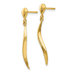 14k Polished Fancy Dangle Post Earrings