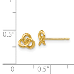 14k Polished Trinity Knot Post Earrings