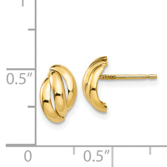 14k Polished Fancy Post Earrings