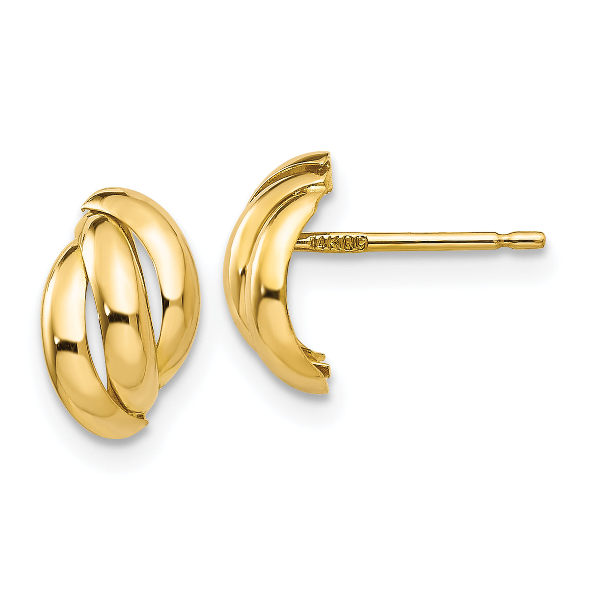 14k Polished Fancy Post Earrings