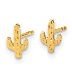 14K Polished Cactus Post Earrings