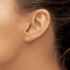 14K Polished Cactus Post Earrings