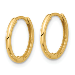 14k Polished 1.45x14mm Hinged Huggie Hoop Earrings