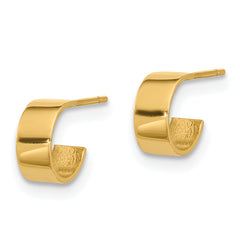 14K Polished Hoop Post Earrings